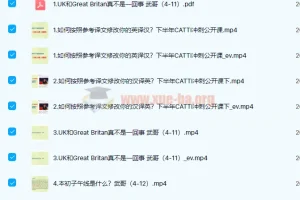 武峰英美文化课第3季2022年第1阶段：英国文化专题