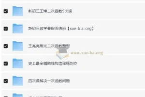 猿辅导初中数学全国通用视频课程合集