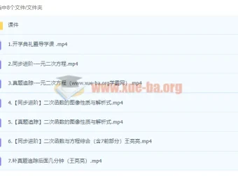 猿辅导王亮亮初三数学秋季课程