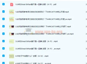 武峰英美文化课第3季2022年第1阶段：英国文化专题