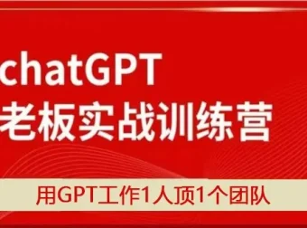 ChatGPT老板实战训练营：用GPT提升工作效率，1人顶1个团队