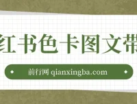 小红书色卡图文带货：流量引爆，单人月入20W+