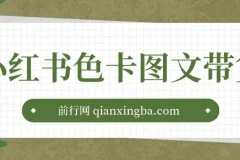 小红书色卡图文带货：流量引爆，单人月入20W+