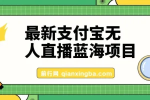 支付宝无人直播蓝海项目课程