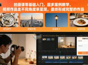 零基础拍摄入门课：超多案例教学，多角度呈现视频作品