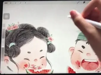 钟老师新春水墨绘画课：Procreate与PS全流程教学