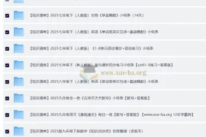 2025版初中知识清单合集：每日一练查漏补缺专享打印版
