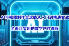 AI视频制作入门到精通实战课：实用数字创作全攻略