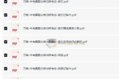 2025版万唯中考真题分类与新考法（语数英物化历道）