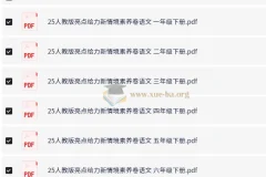 2025人教版小学语文亮点给力新情境素养卷