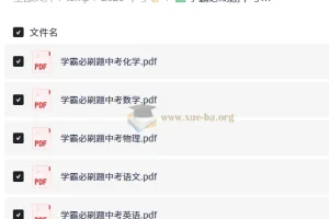 中考学霸必刷题