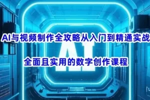 AI视频制作入门到精通实战课：实用数字创作全攻略