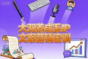 大双养成系IP文案营销密训：从0到1掌握变现文案系统