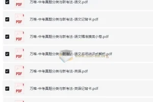 2025版万唯中考真题分类与新考法（语数英物化历道）