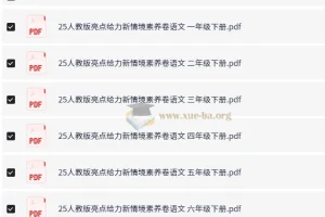 2025人教版小学语文亮点给力新情境素养卷