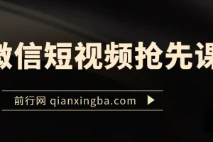 微信短视频抢先课：全方位掌握微信视频号运营技巧