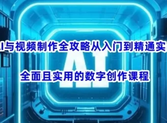 AI视频制作入门到精通实战课：实用数字创作全攻略