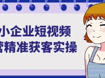 中小企业短视频运营精准获客实操课程