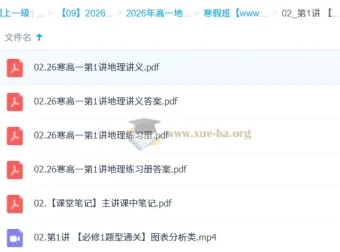 王缓韬高中高一地理二轮寒假班