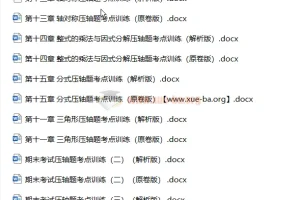 初中数学七八九年级同步压轴题攻略刷题集（人教版）
