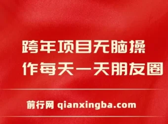 跨年项目：发朋友圈轻松日入200+