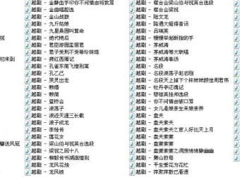 越剧经典100首名段