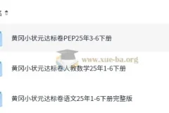2025春小学黄冈小状元达标卷·人教版（语数英）