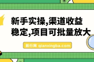 新手实操：单号日入500+，稳定收益可批量放大的互联网项目
