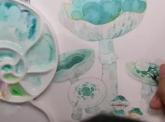 《小可鲁贝洛斯水彩第14期课：水彩绘画从零到精通14节技巧课程》