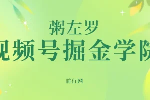 粥左罗·视频号掘金学院