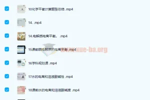 赵毅高二秋季化学985班课程（2021秋 32讲完结带讲义）