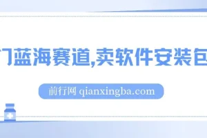 卖软件安装包：适合小白的长期稳定冷门蓝海项目