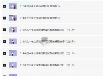 全品学堂中考数学一轮二轮三轮复习课程