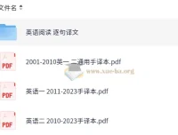 2024考研英语真题阅读（2001 – 2023）逐句手译