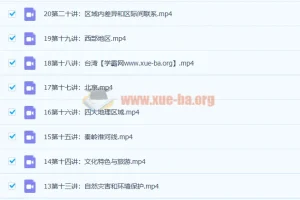 杨晓松初一中国地理21讲全套课程：七年级地理微课堂