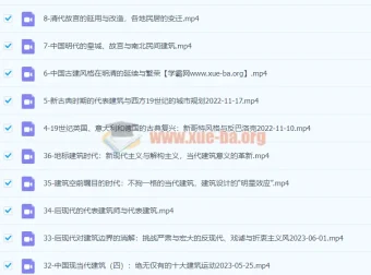 王受之教授：世界建筑史（现代篇）36集全