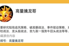 高量擒龙哥圈内股票培训课（含指标）
