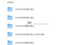 张雪峰初中语文数学英语物理化学提分笔记2025版