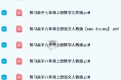 名校课堂预习高手（涵盖七至九年级语数教材多版本）