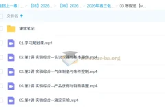 李伟2026届高三高考化学尖端寒假班课程
