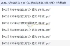 2025年春季1 – 6年级人教版语文下册《53单元归类复习练习版》（完整版）