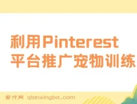 利用Pinterest平台推广宠物训练电子书，业余时间上传图片赚美金