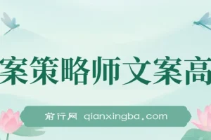 《文案策略师》：揭秘文案营销高手的秘密，一次学完少走弯路