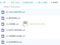 2026高三高考化学二轮知识视频规划服务（冷士强）