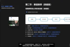 蚂蚁电商短视频带货3天起号课：千川投流与选品变现实战