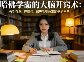 哈佛学霸的大脑开窍术：15天告别杂念与坏情绪，实现效率翻倍！
