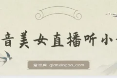 抖音美女直播听小说变现项目保姆教程