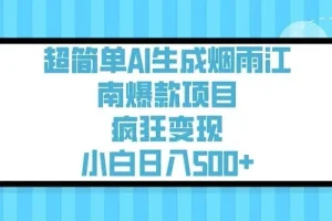 用AI生成烟雨江南治愈视频课程：简单操作，轻松变现