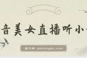 抖音美女直播听小说变现项目保姆教程
