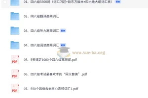 四六级单词资料：听力、翻译、阅读高频词汇及5500词汇表